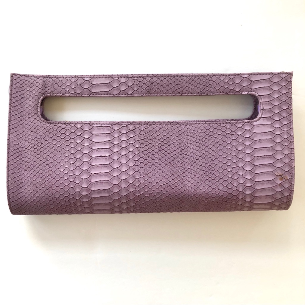 Oversized Python Clutch Nwot